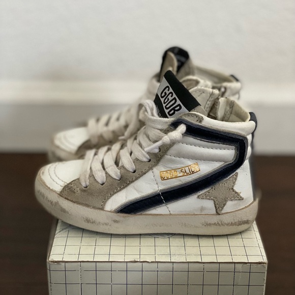 Golden Goose Slide White & Blue SZ 23 EU, slightly used. Very food condition. - Picture 6 of 7